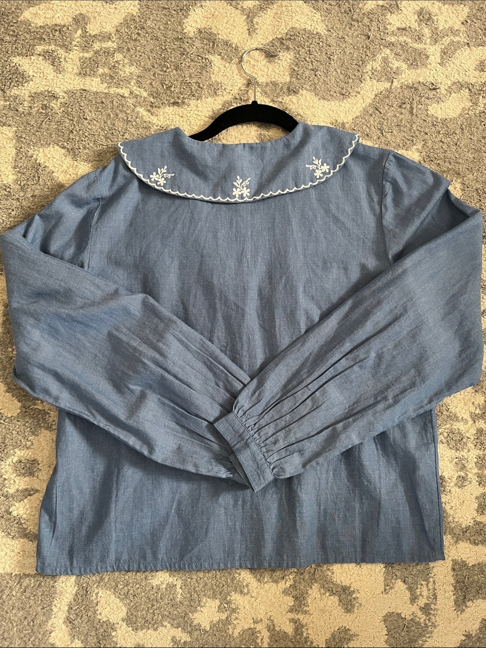 Object Light Blue Collared Top - Picture 2 of 12